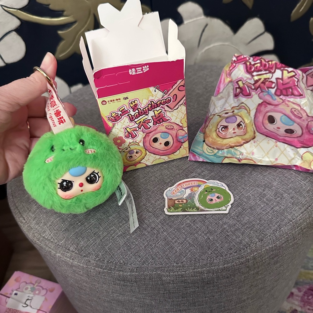 Cute Baby Three Dinosaur key ring